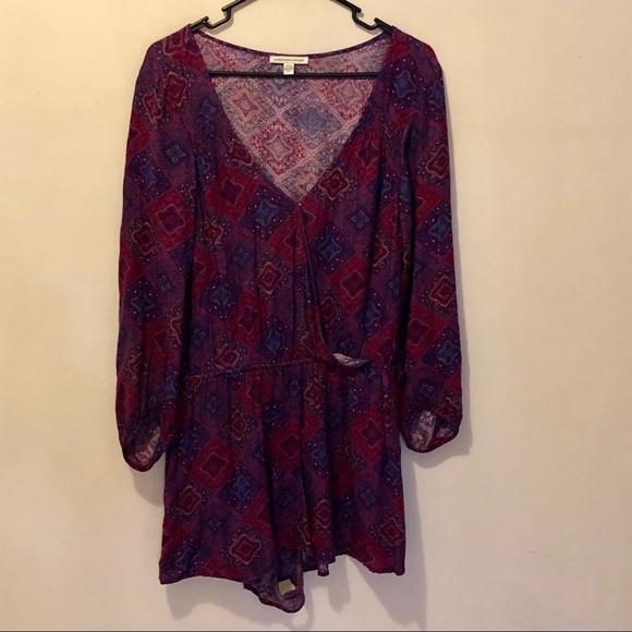 Boho wrap front American Eagle romper - Picture 7 of 8
